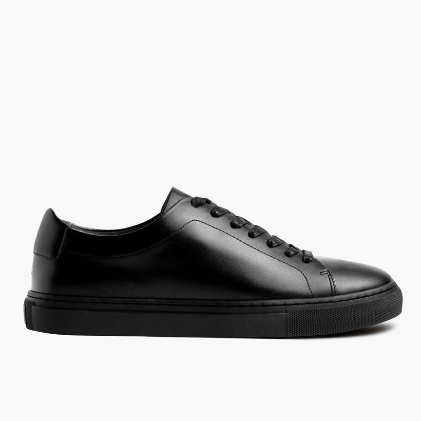 Encore Jet Black Leather Sneakers