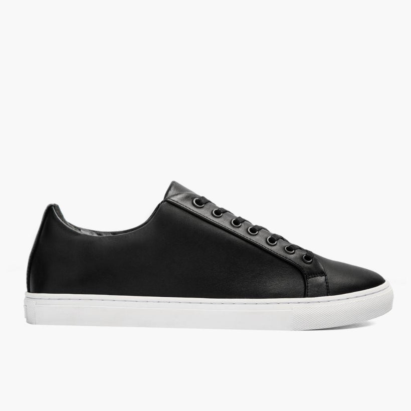 Premier Low Top Black Leather Sneakers