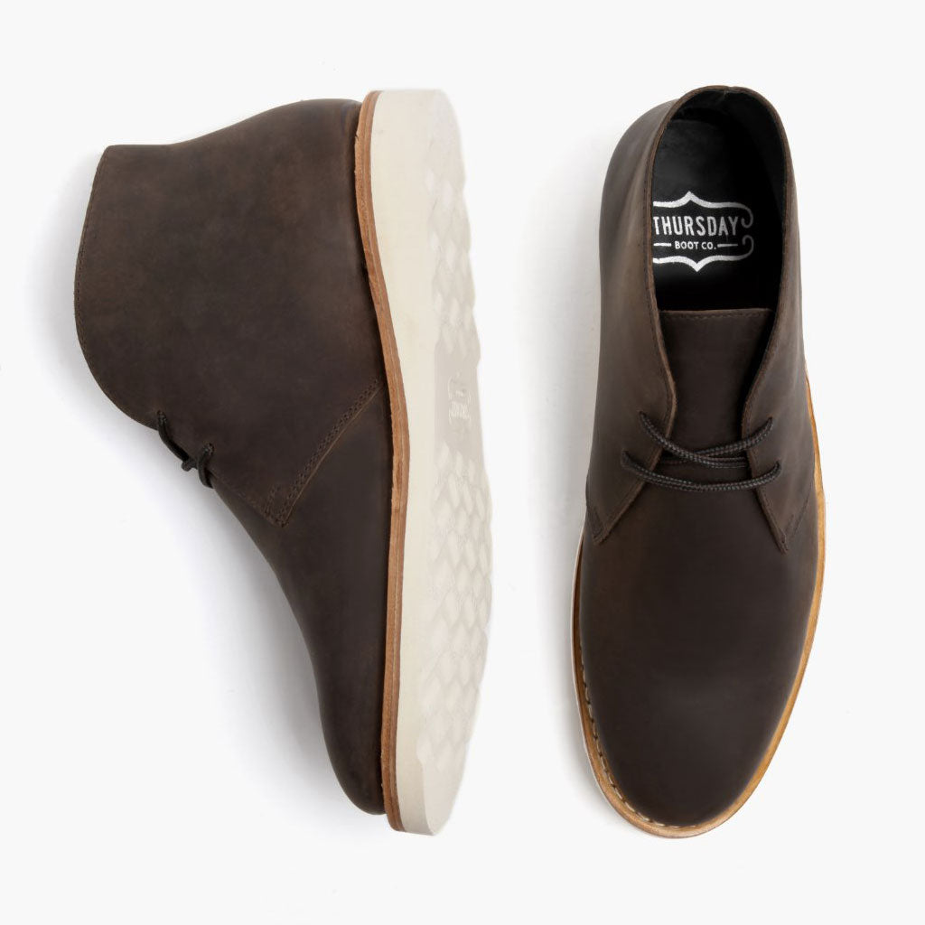 Scout Tobacco Leather Boots For Men - Reinforced Heel Counter & Precision Double-Row Stitching Detail