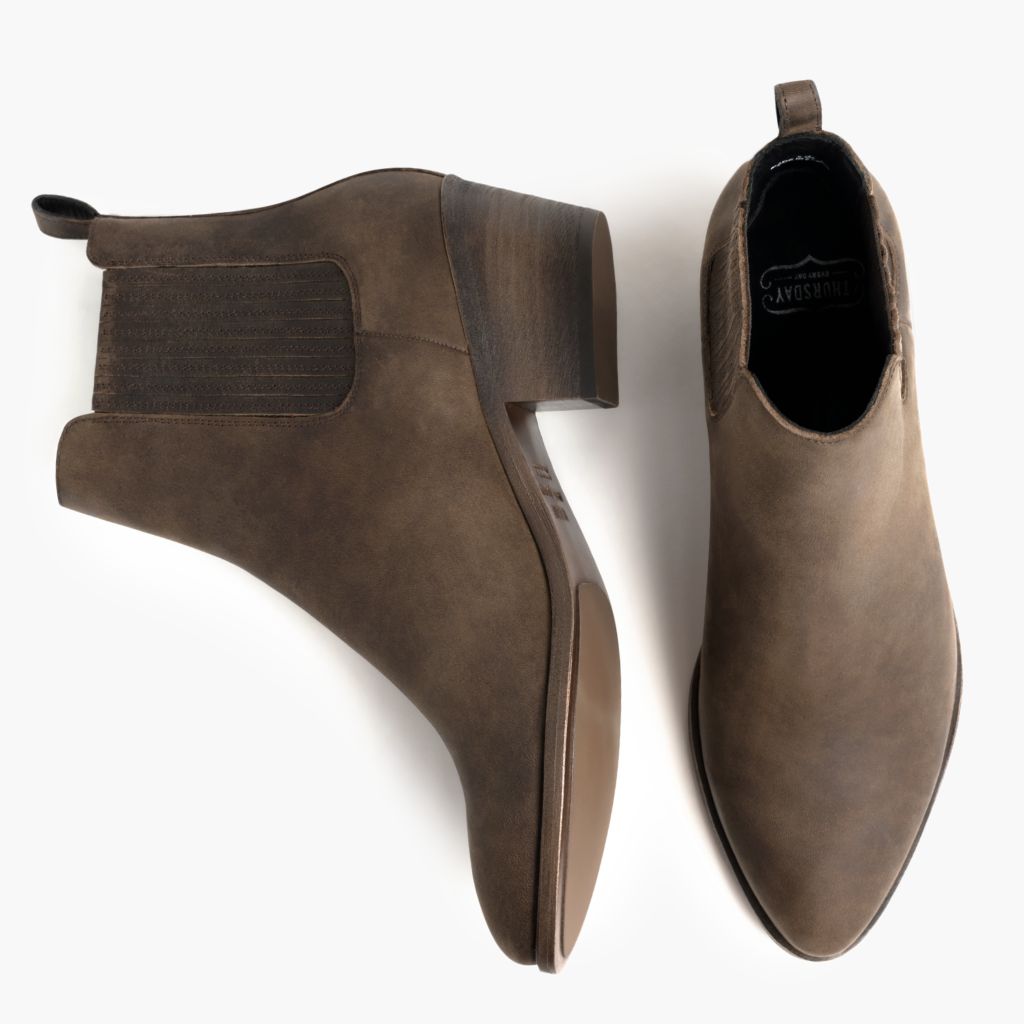 Dreamer Bootie Tobacco Leather Boots - Reinforced Heel Counter & Precision Double-Row Stitching Detail