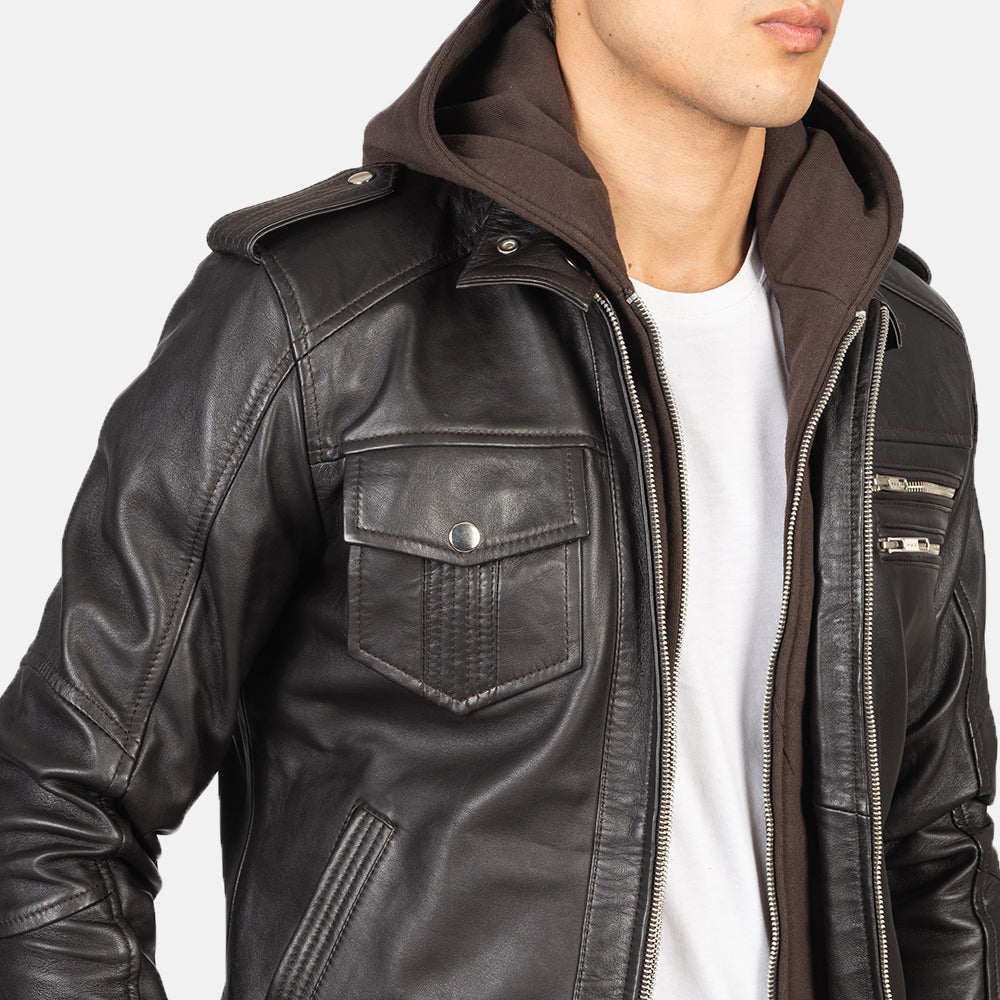 Bravado Leather Bomber Jacket – alternate product view 6