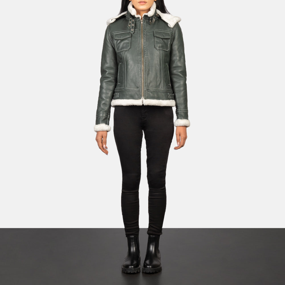 Fiona Hooded Shearling Jacket – alternate product view 2