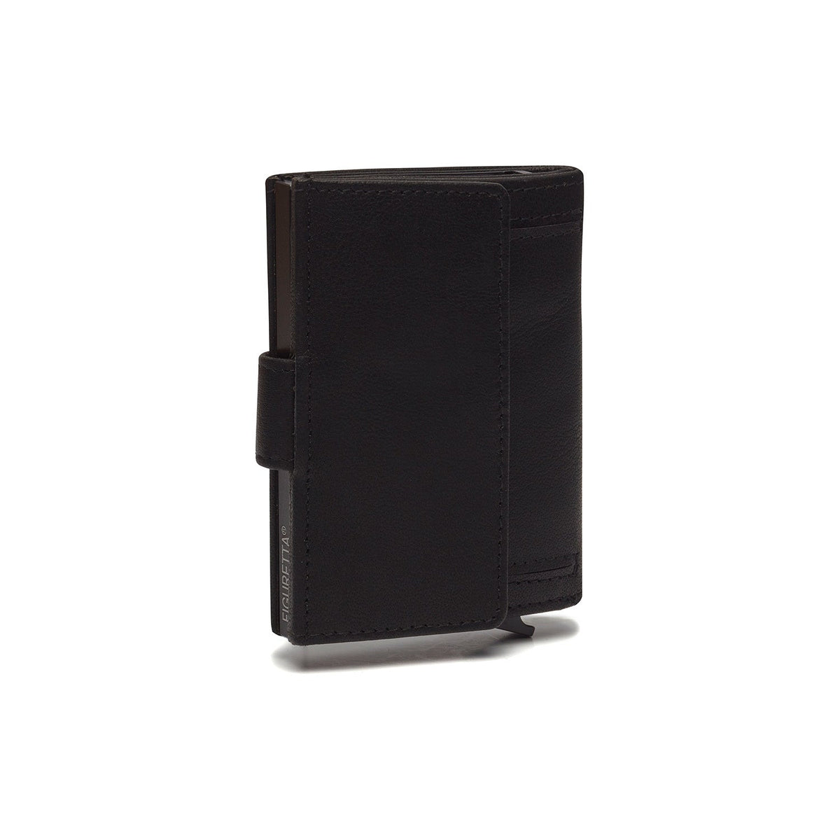 Hannover Full-Grain Leather Card Holder - Structured Side Profile Showing Gusset Depth &amp; Expansion Capacity