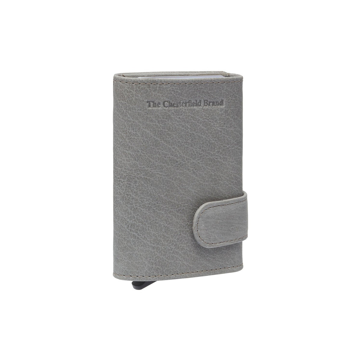 
Light Grey Leather Card Holder Mannheim, detail view 5
