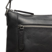 
Faro Full-Grain Leather Crossbody Bag - Structured Side Profile Showing Gusset Depth & Expansion Capacity