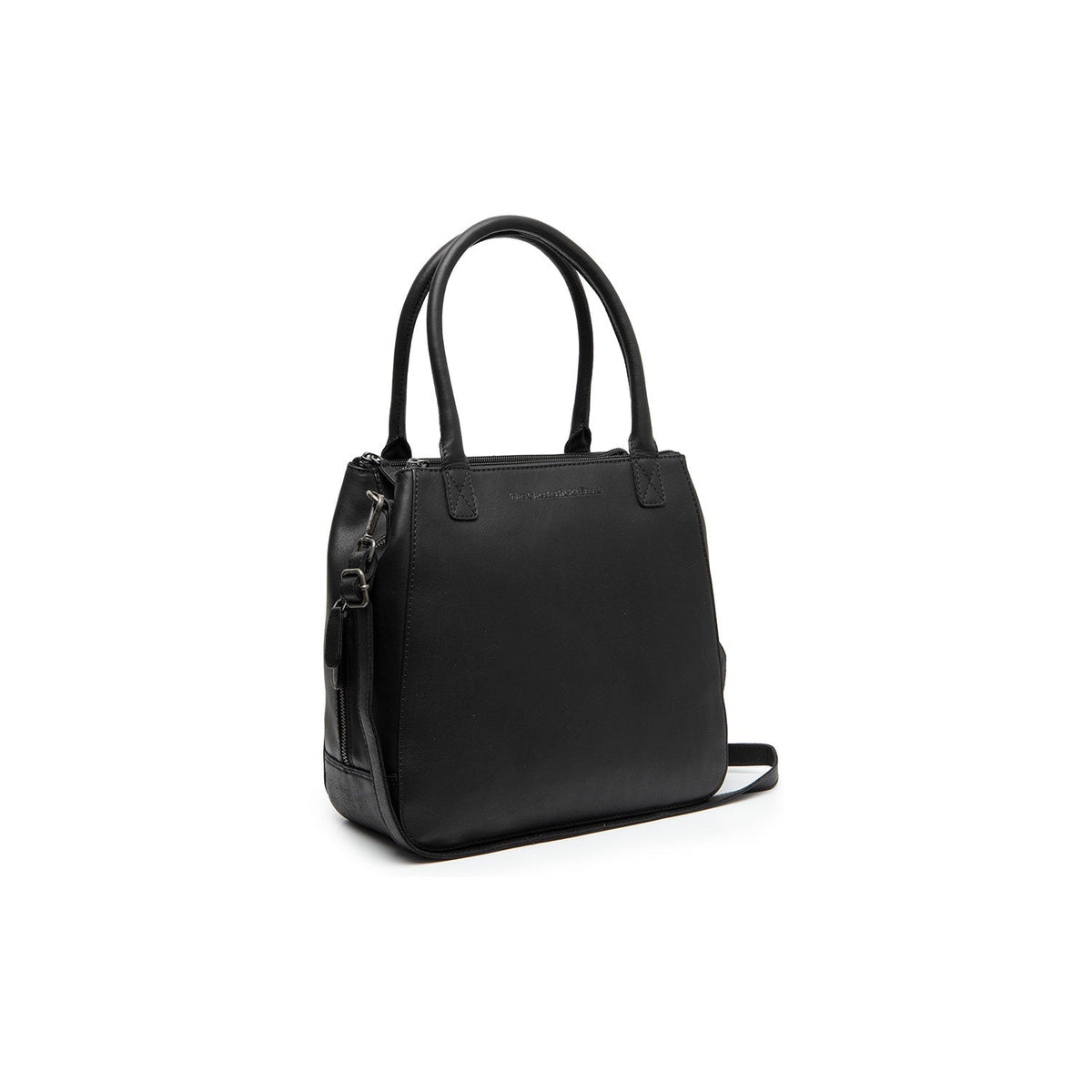 Solvin Full-Grain Leather Handbag in Classic 100% Full-Grain Leather - Front Profile View &amp; Tailored Silhouette | Buy Online