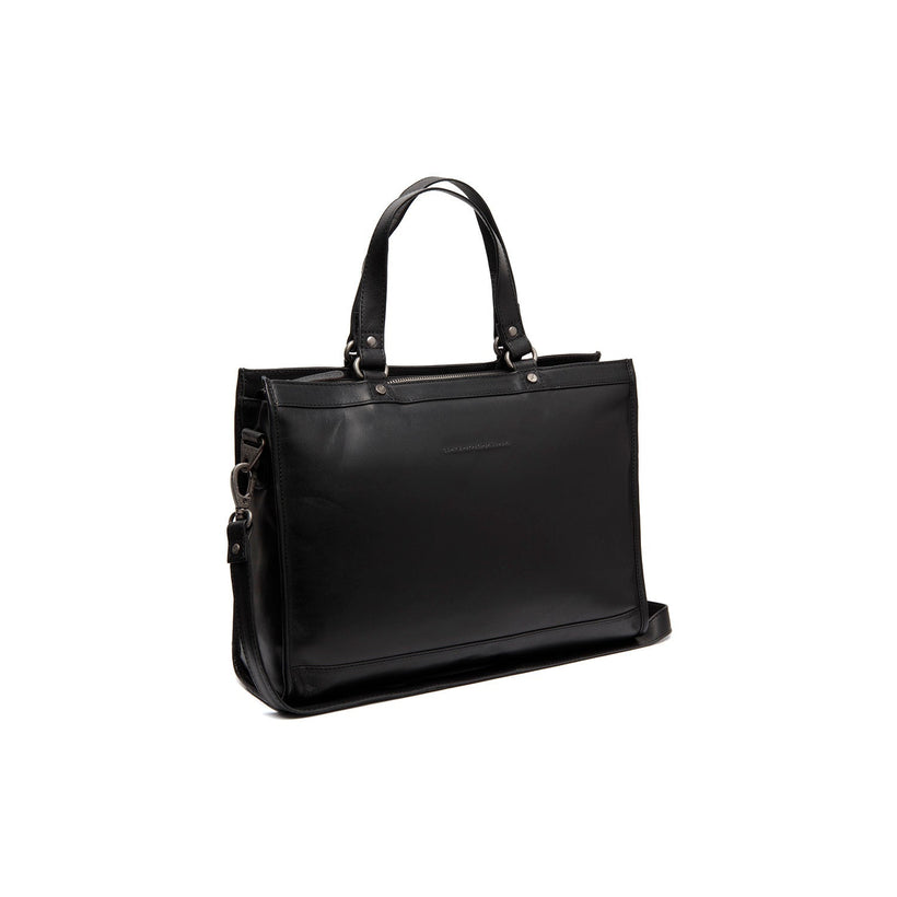 Manly Full-Grain Leather Laptop Bag in Classic 100% Full-Grain Leather - Full Exterior Front Profile View | Buy Online