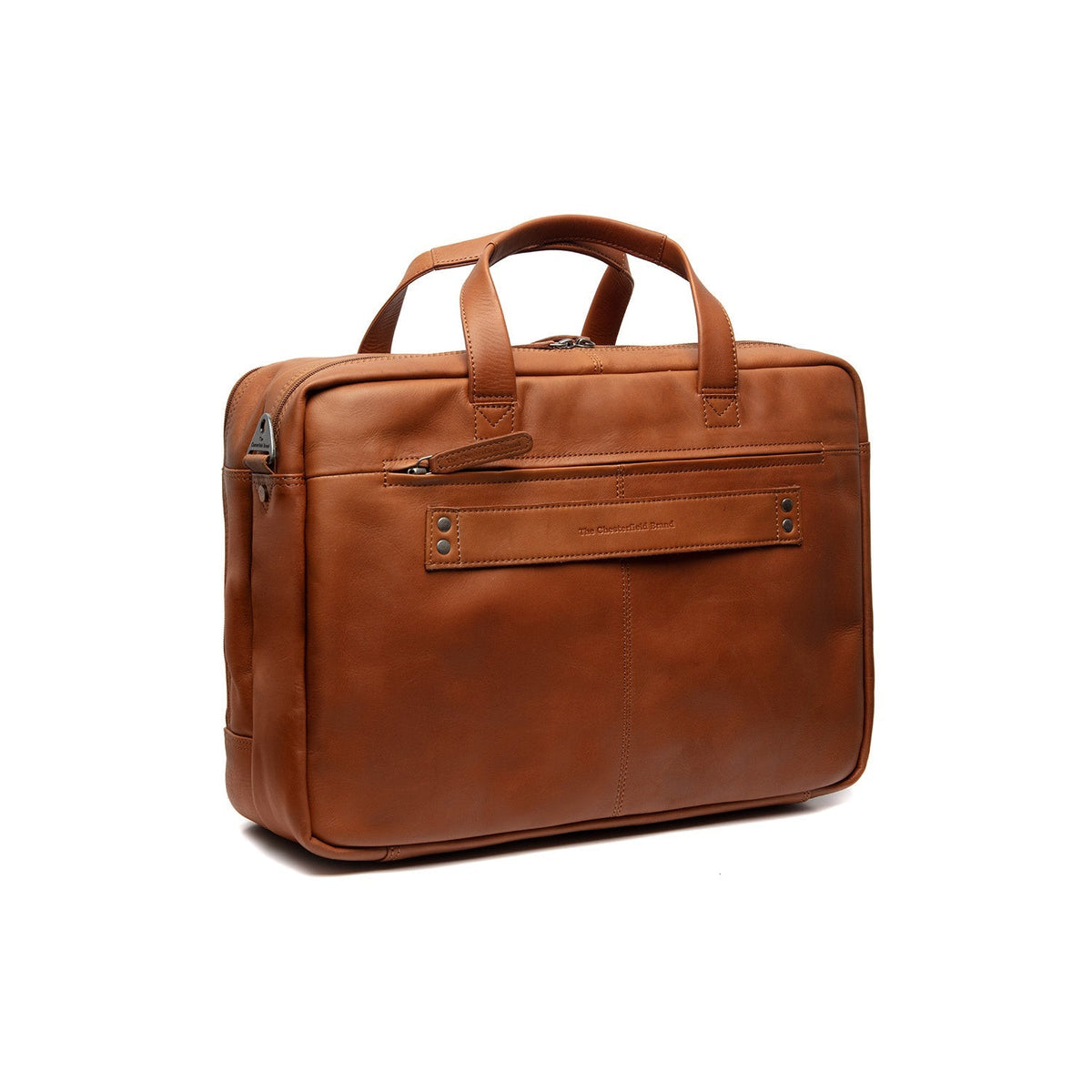 
Cognac Leather Laptop Bag Ryan, detail view 6