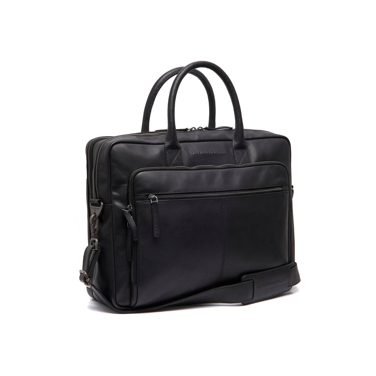 Tacama Full-Grain Leather Laptop Bag in Classic 100% Full-Grain Leather - Full Exterior Front Profile View | Buy Online