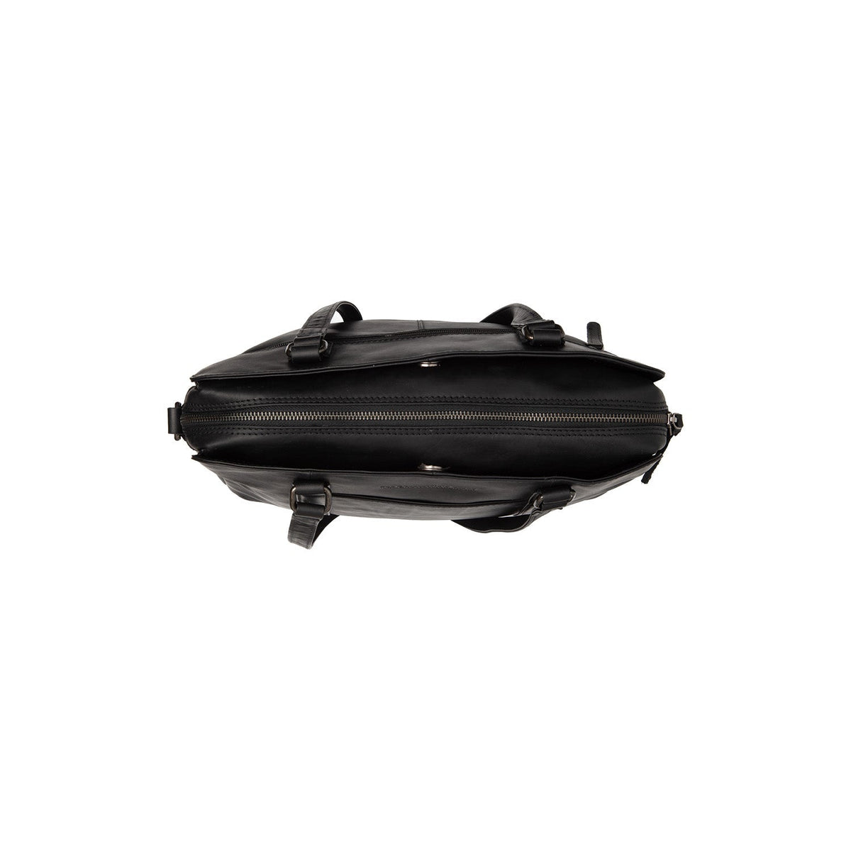 Pretoria Full-Grain Leather Shoulder Bag - Structured Side Profile Showing Gusset Depth &amp; Expansion Capacity