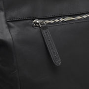 Solid Antique Brass Hardware &amp; Heavy-Duty Dual Zipper Detail on Berlin Full-Grain Leather Tote Bag