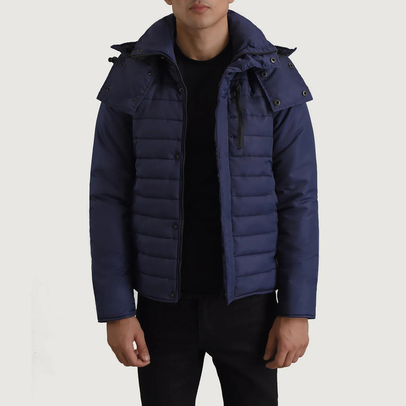 Malcolm Blue Hooded Puffer Jacket