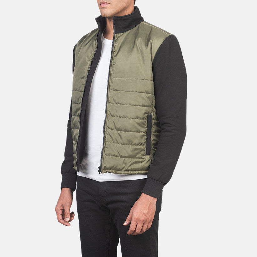 Nashville Quilted Green Windbreaker Jacket